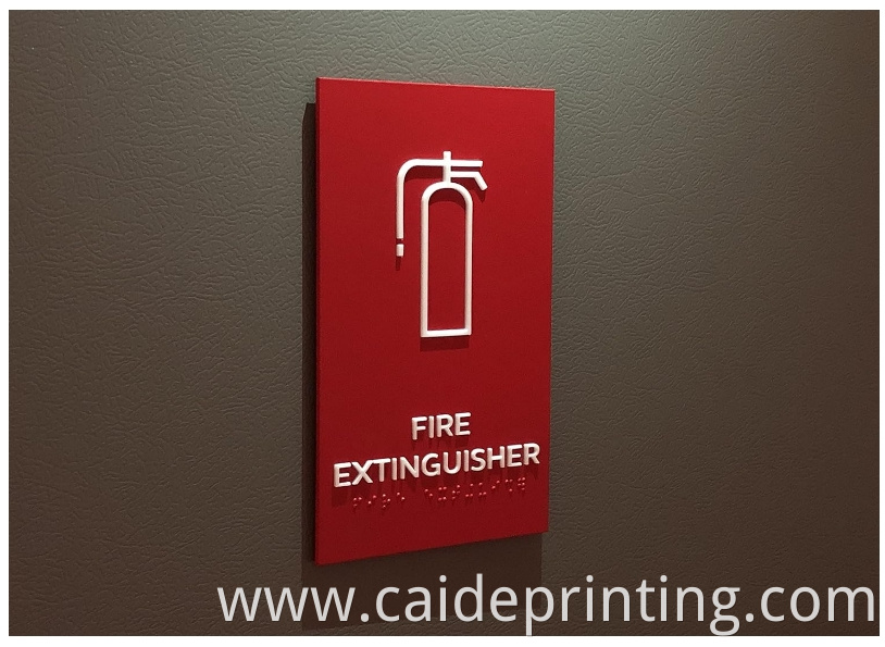 Fire Fighting Braille Sign